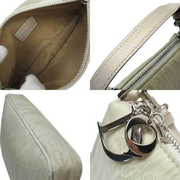 Dior Ivory Christian Mini Trotter Handbag Nylon - Picture 1 of 3